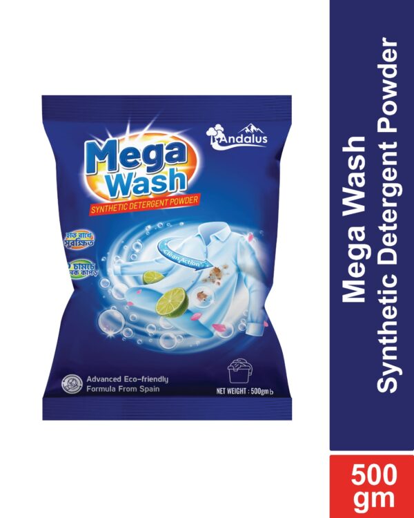 Mega Wash Detergent Powder – 500gm